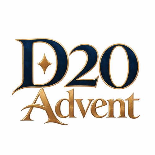 D20 Advent navy and gold logo